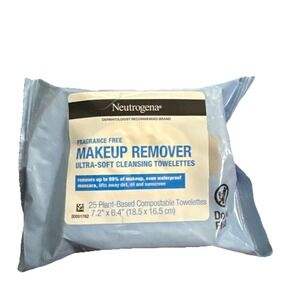 Neutrogena Makeup Remover Wipes &‎ Face Cleansing, Fragrance-Free, 25ct B1
